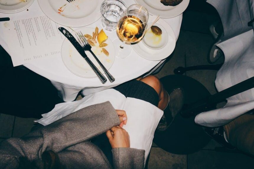 The art of setting a solo dinner table